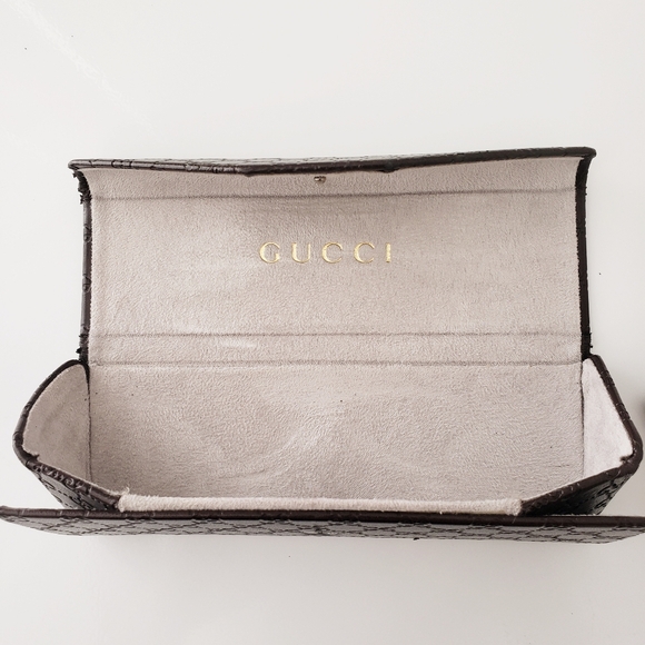 Gucci Brown/Tan Women's Logo Accent Eyeglasses - Picture 7 of 11